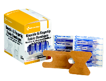 BANDAGE FINGERTIP FABRIC LARGE 8/PK (PK) - Bandages & Compresses-Yellow